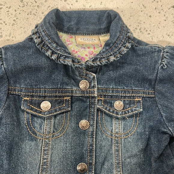 NWT Vintage Arizona Denim Ruffle Toddler Jacket - Picture 2 of 3